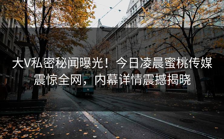 大V私密秘闻曝光！今日凌晨蜜桃传媒震惊全网，内幕详情震撼揭晓